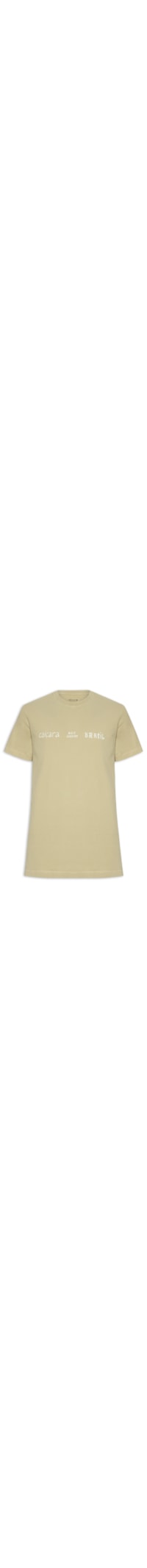 Camiseta Masculina Manga Curta Gola Careca E-Colors Caiçara Type - Bege