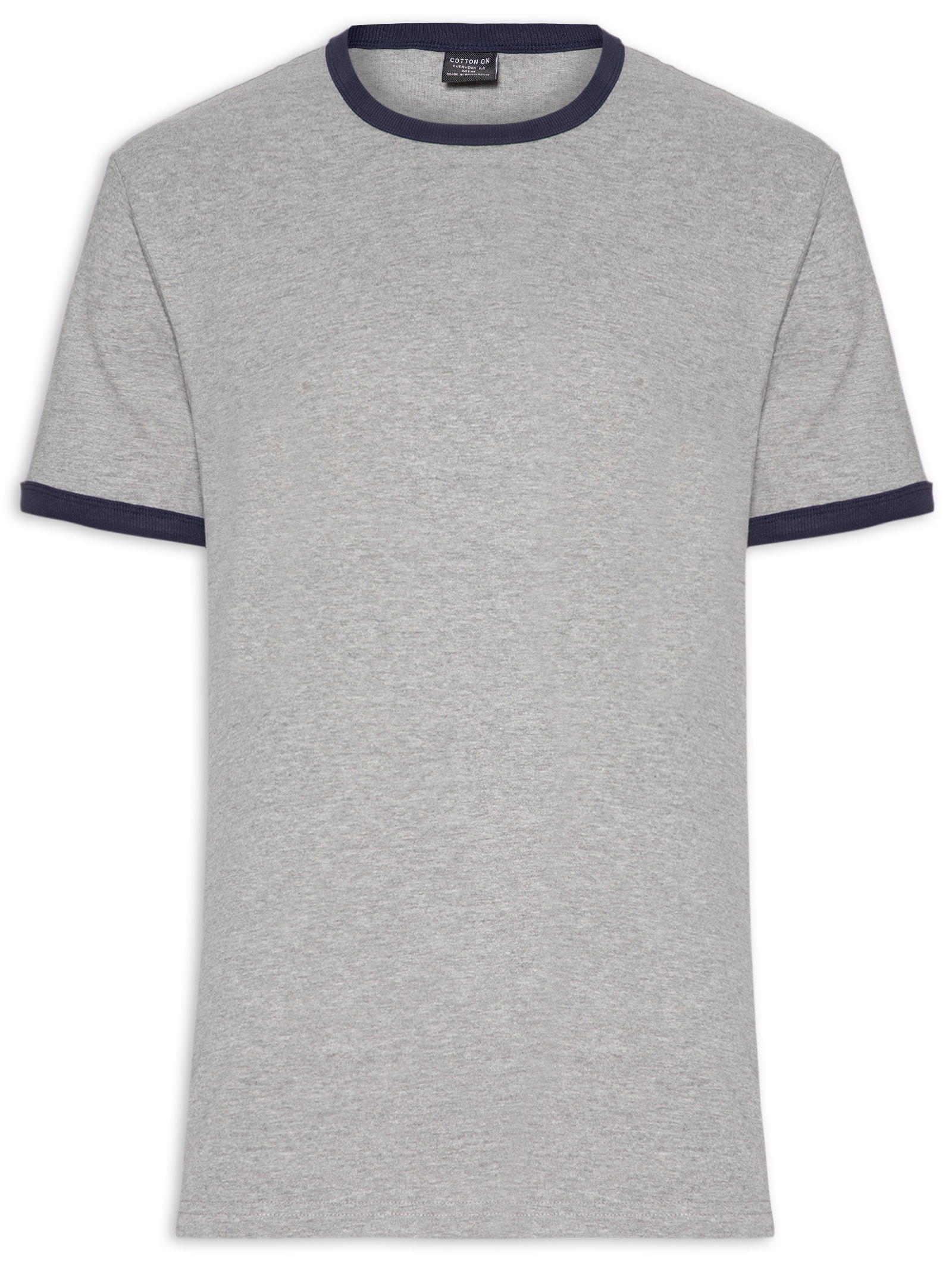 Camiseta Masculina Manga Curta Gola Careca Everyday Fit Cinza Cotton On
