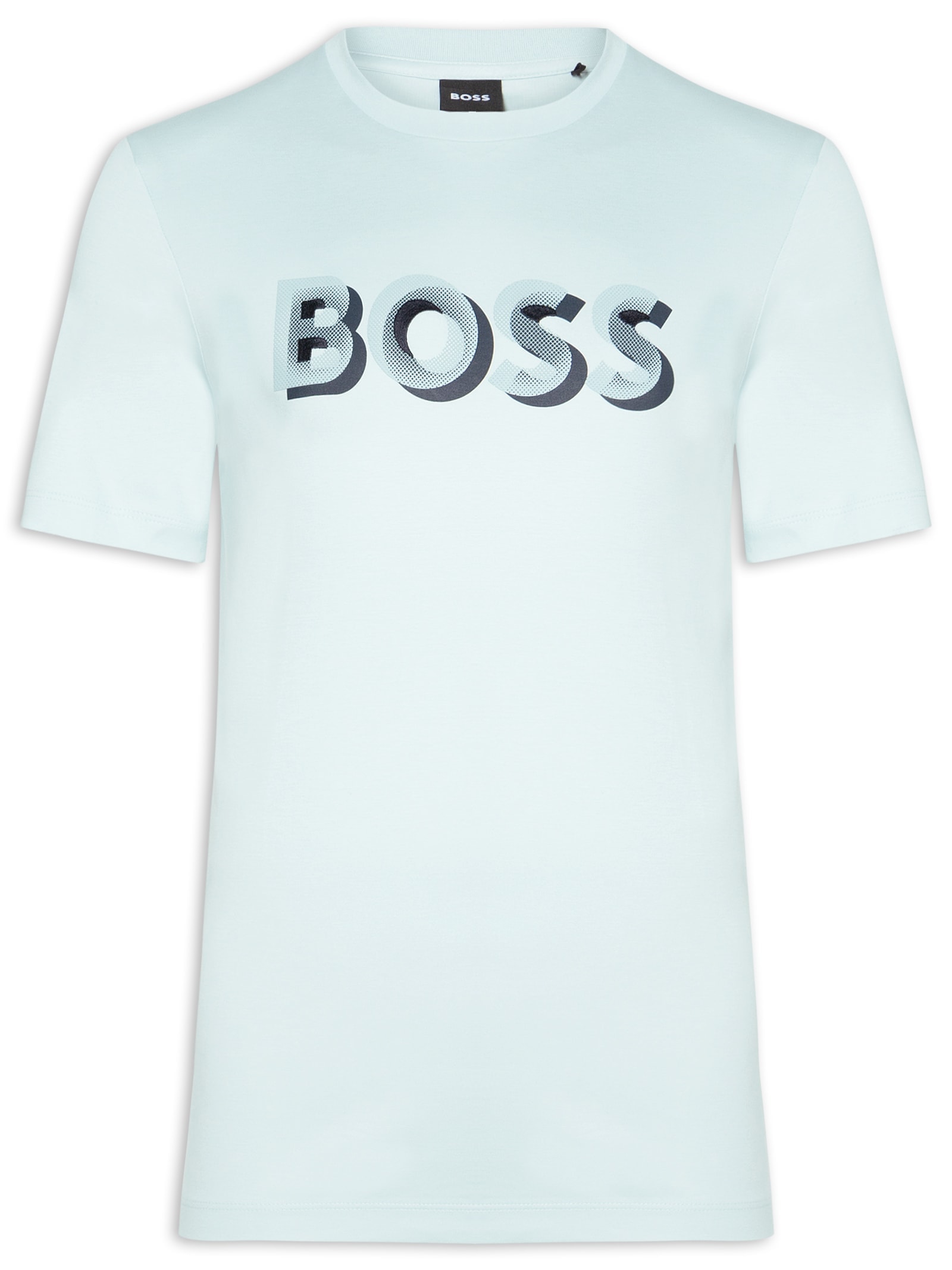 Camiseta Masculina Manga Curta Gola Careca H-Thompson Azul Boss
