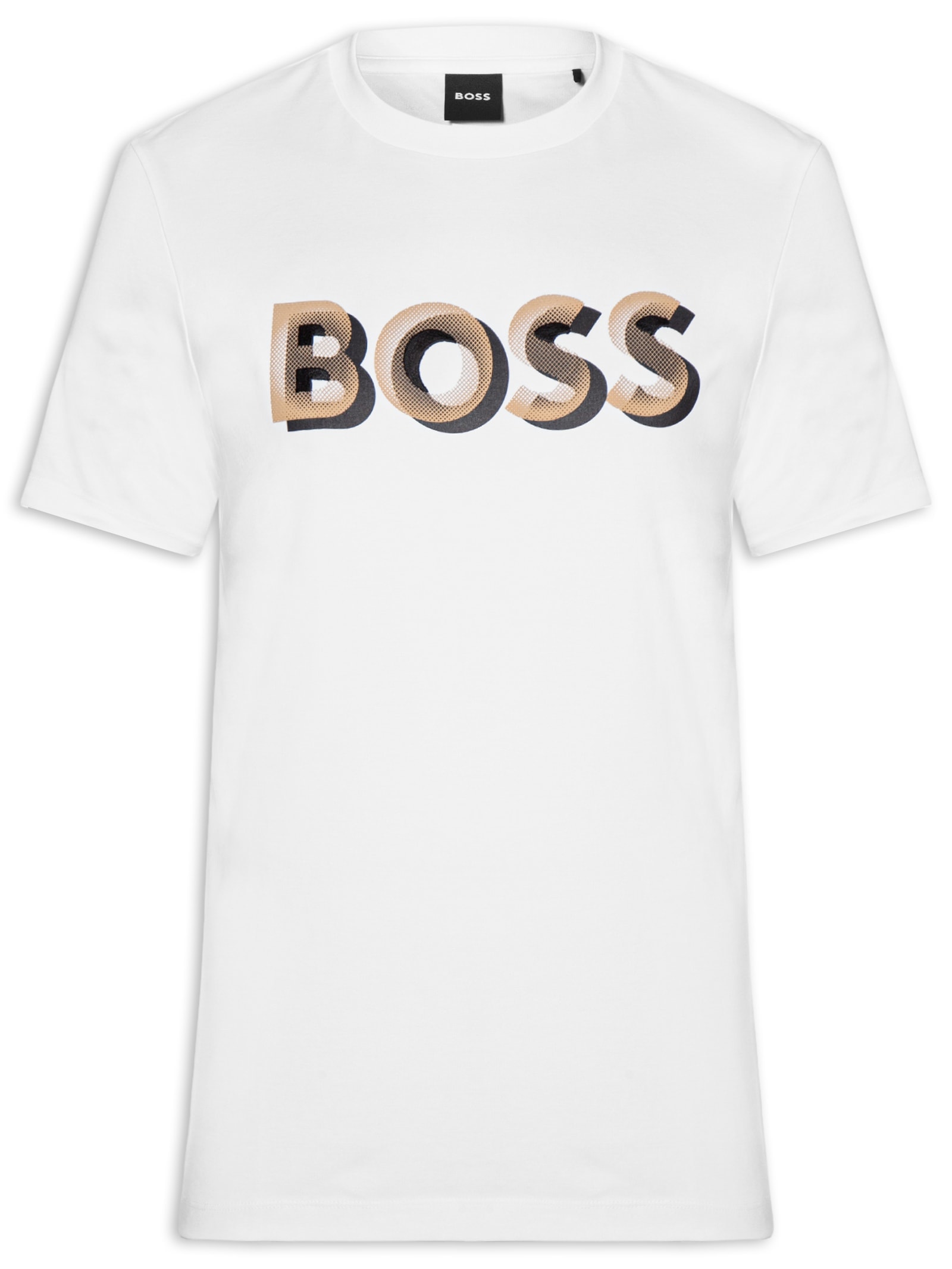 Camiseta Masculina Manga Curta Gola Careca H-Thompson Branco Boss