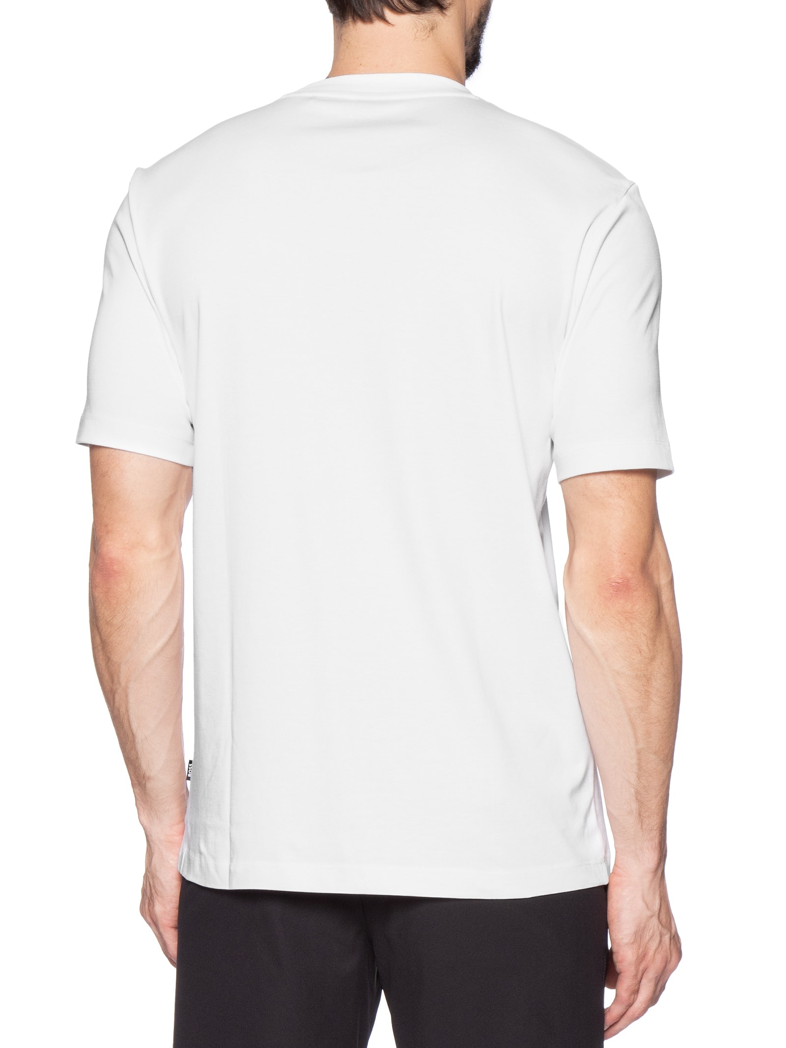 Camiseta Masculina Manga Curta Gola Careca H-Thompson Branco Boss