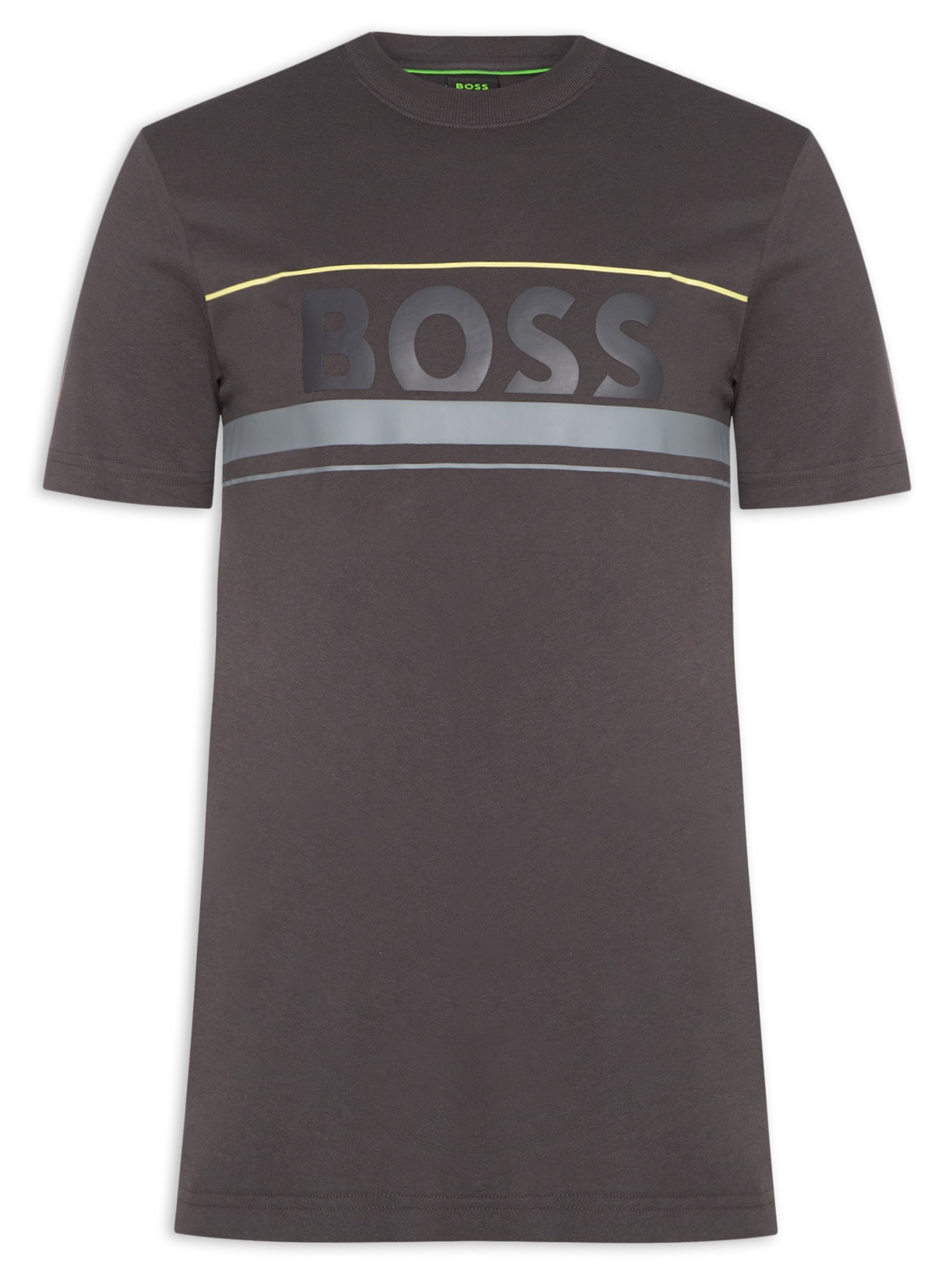 Camiseta Masculina Manga Curta Gola Careca Iconic 01 Cinza Boss