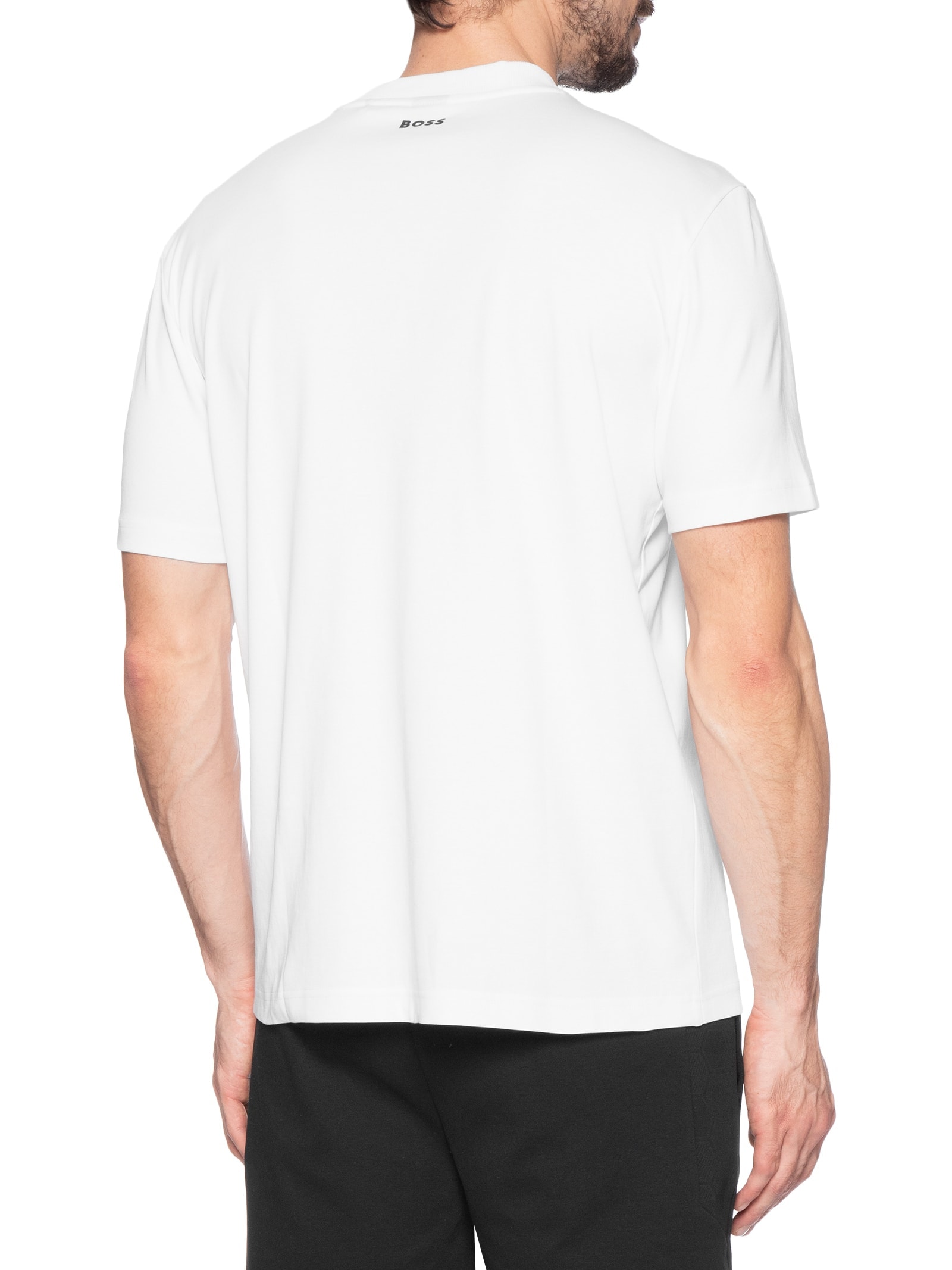 Camiseta Masculina Manga Curta Gola Careca Iconic  Branco Boss