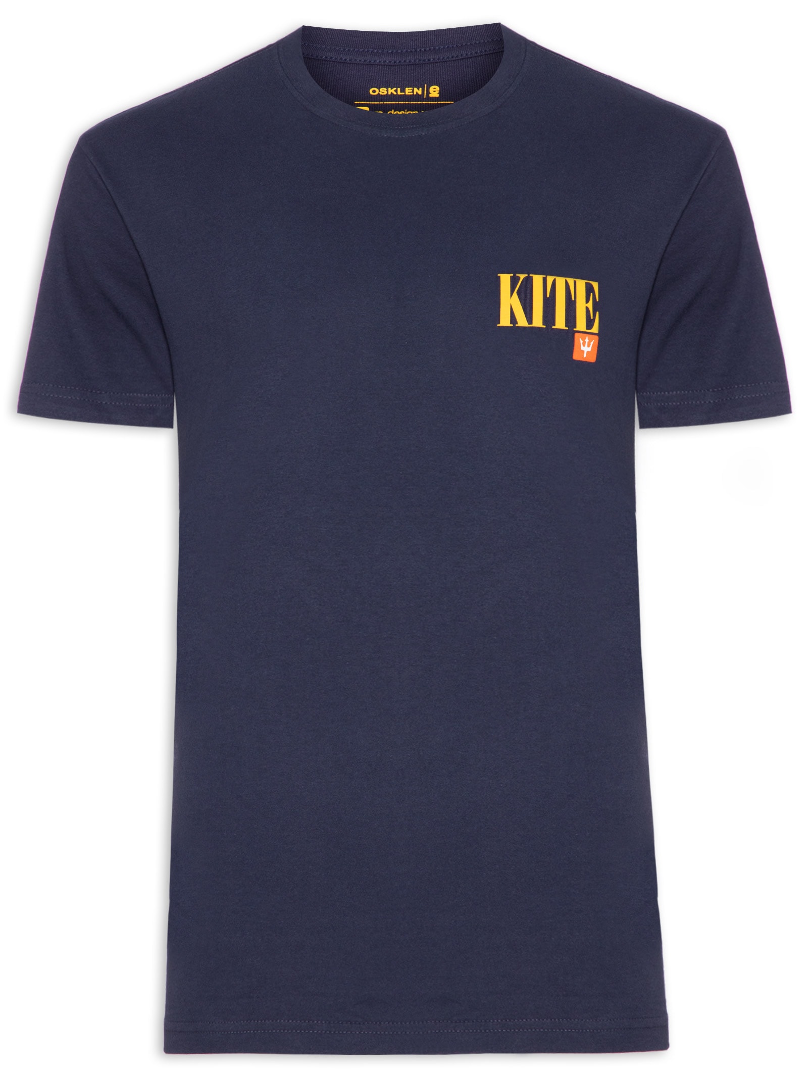 Camiseta Masculina Manga Curta Gola Careca Kite Over Azul Osklen