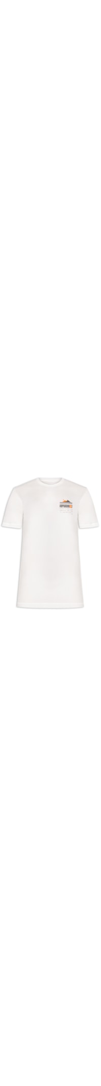 Camiseta Masculina Manga Curta Gola Careca Light Eco Arpoador - Branco