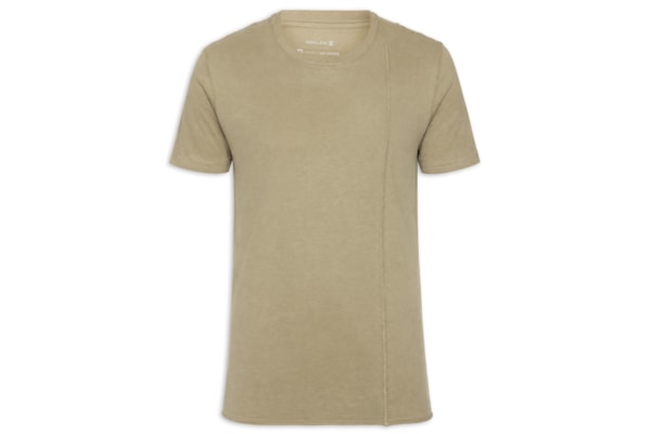 Camiseta Masculina Manga Curta Gola Careca Light Seam - Marrom