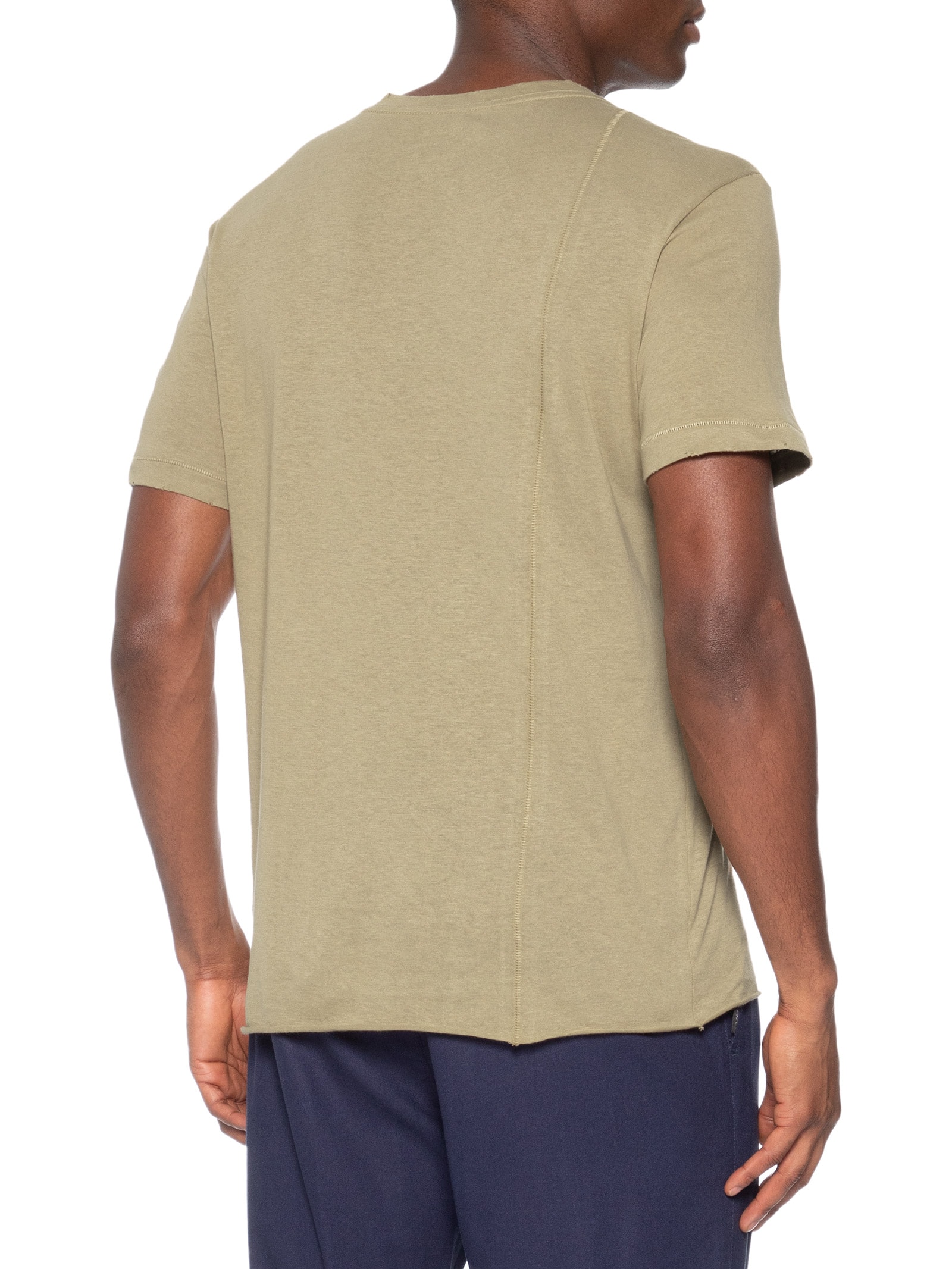 Camiseta Masculina Manga Curta Gola Careca Light Seam Marrom Osklen