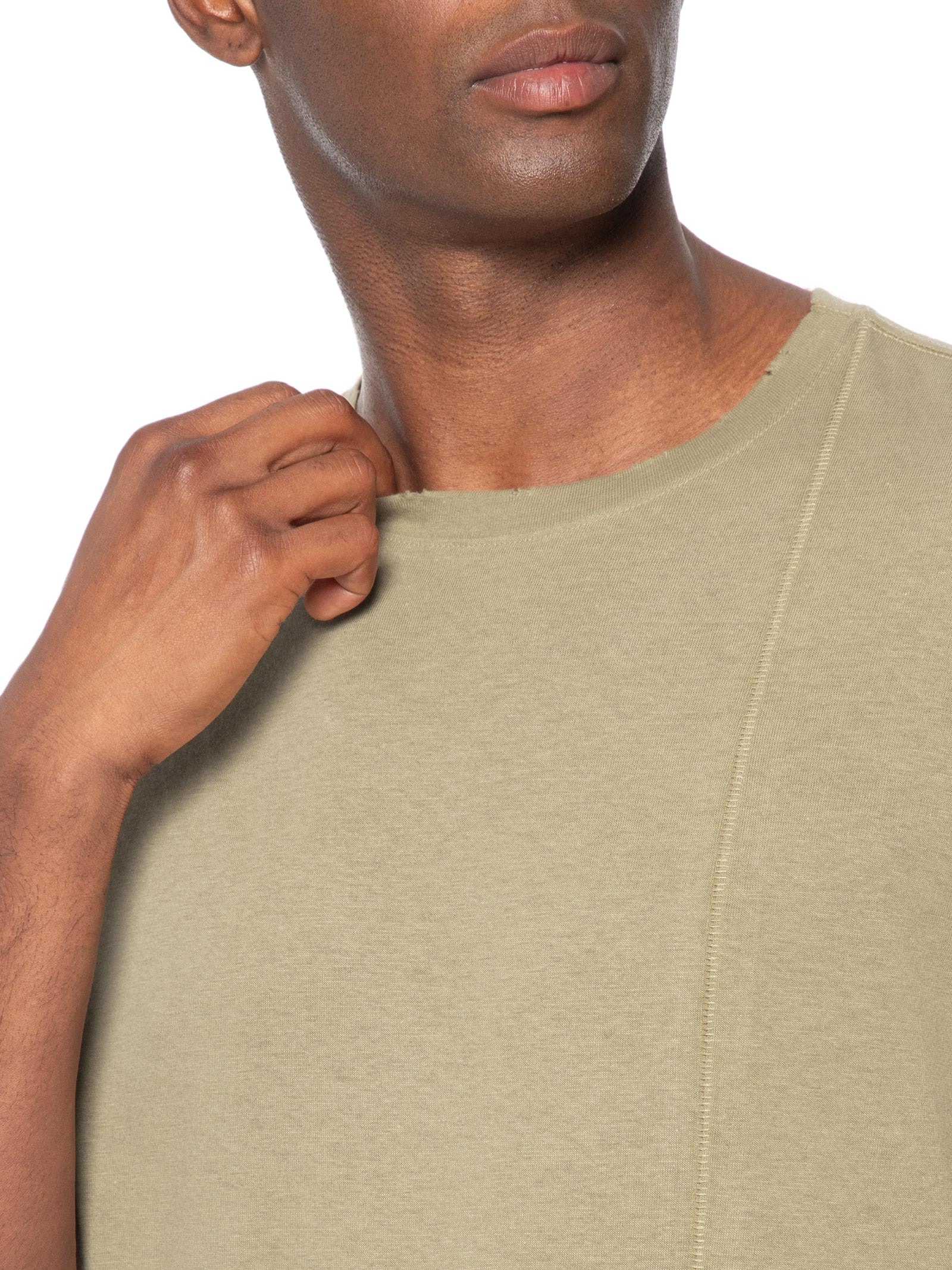 Camiseta Masculina Manga Curta Gola Careca Light Seam Marrom Osklen