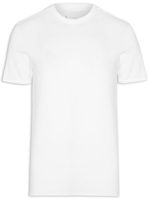 Camiseta Masculina Manga Curta Gola Careca M/M Logo – Branco