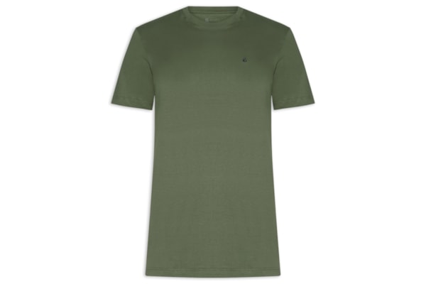 Camiseta Masculina Manga Curta Gola Careca M/M Logo - Verde