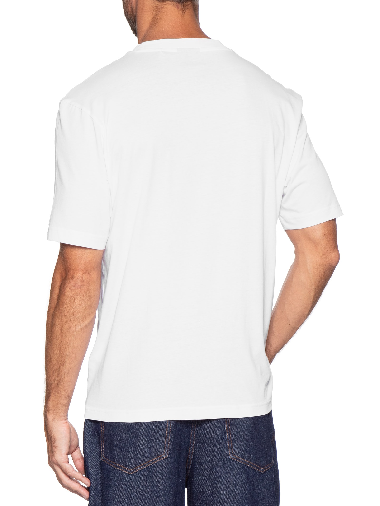 Camiseta Masculina Manga Curta Gola Careca Nayonix Branco Hugo