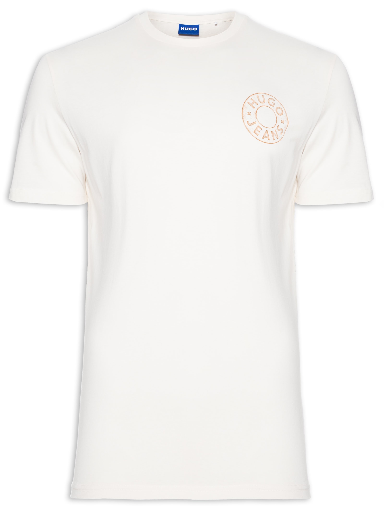 Camiseta Masculina Manga Curta Gola Careca Nemodo Branco Hugo