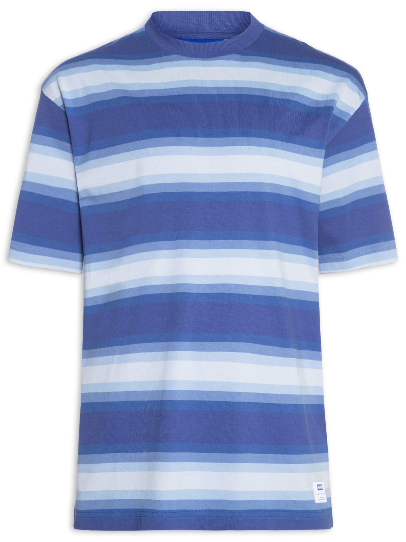 Camiseta Masculina Manga Curta Gola Careca Nisote  Azul Hugo