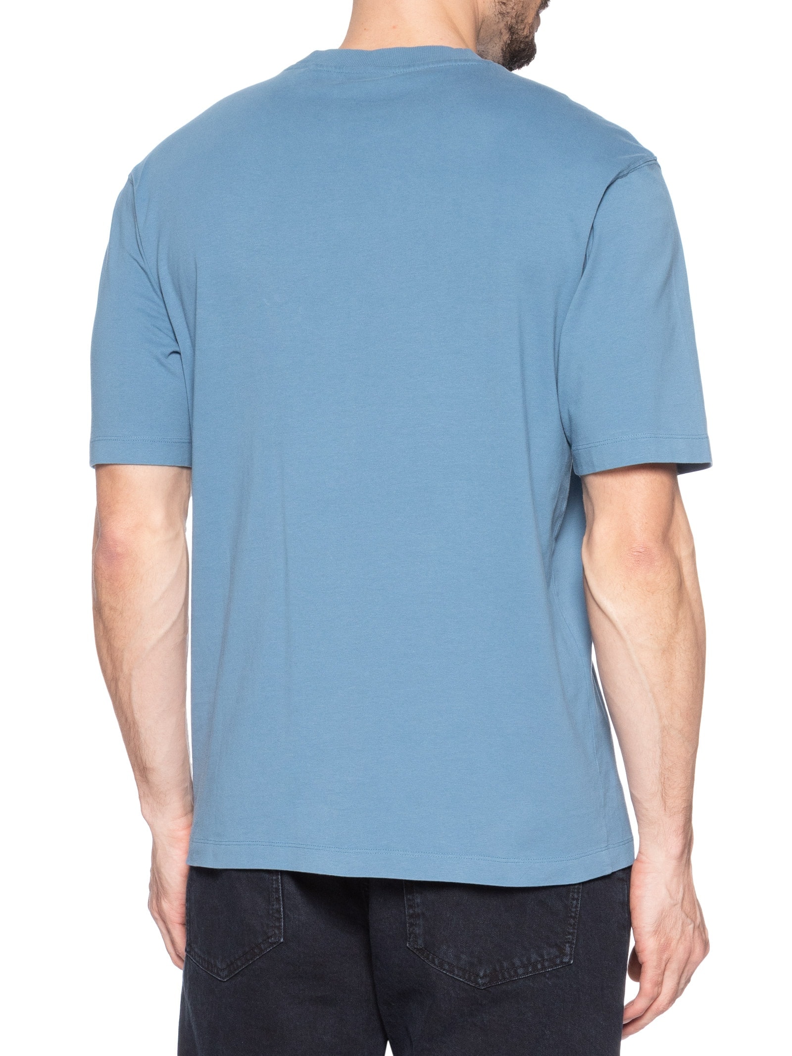 Camiseta Masculina Manga Curta Gola Careca Nogoste  Azul Hugo