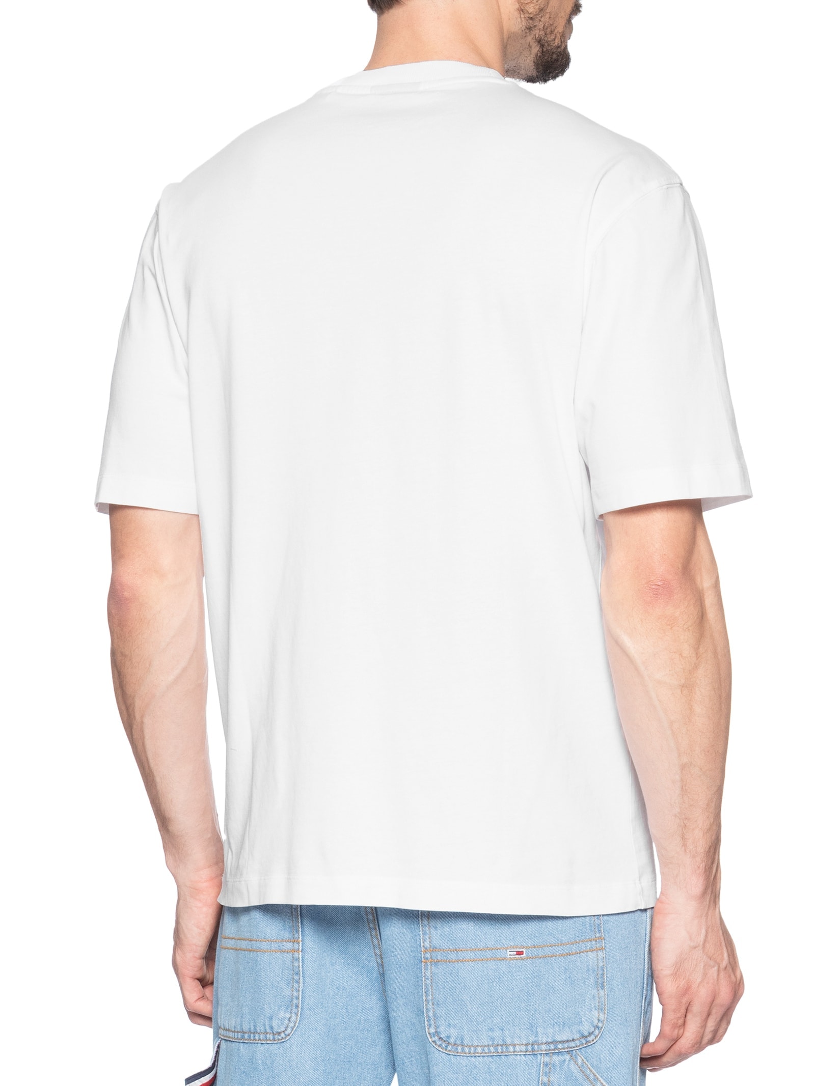 Camiseta Masculina Manga Curta Gola Careca Nogoste  Branco Hugo