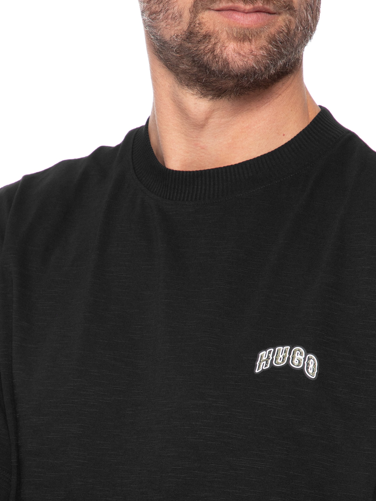 Camiseta Masculina Manga Curta Gola Careca Nowboi Preto Hugo