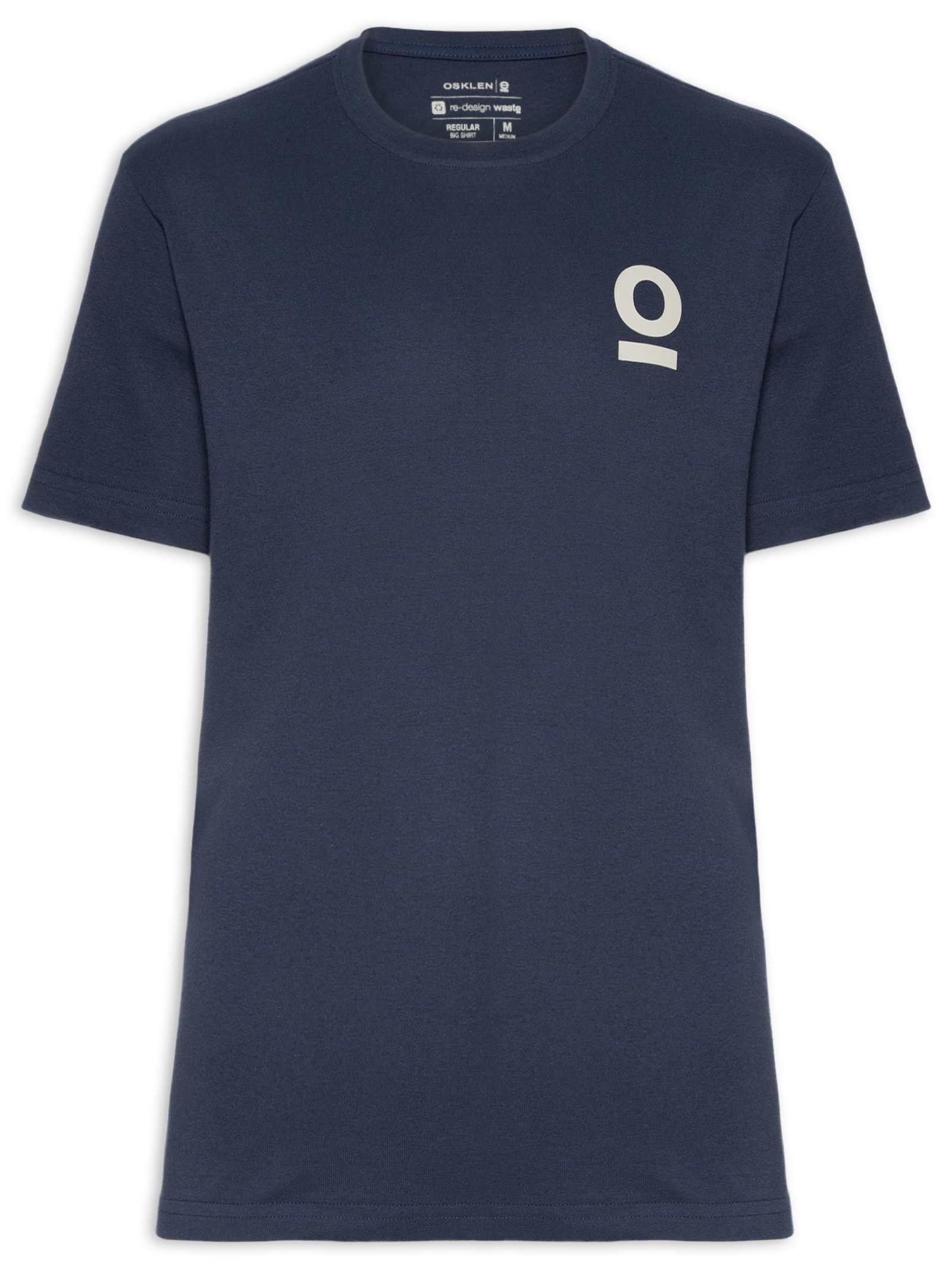 Camiseta Masculina Manga Curta Gola Careca Oceans Over  Azul Osklen
