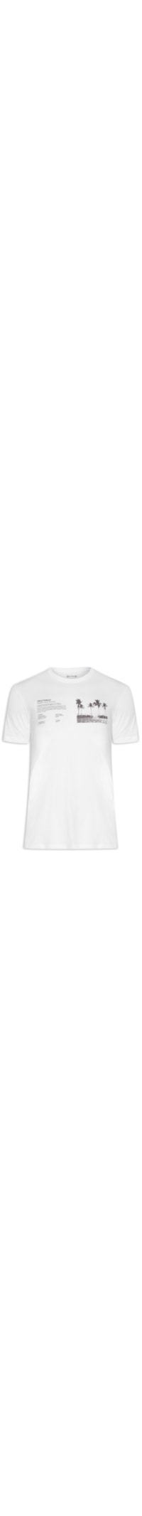 Camiseta Masculina Manga Curta Gola Careca Org Restinga - Branco