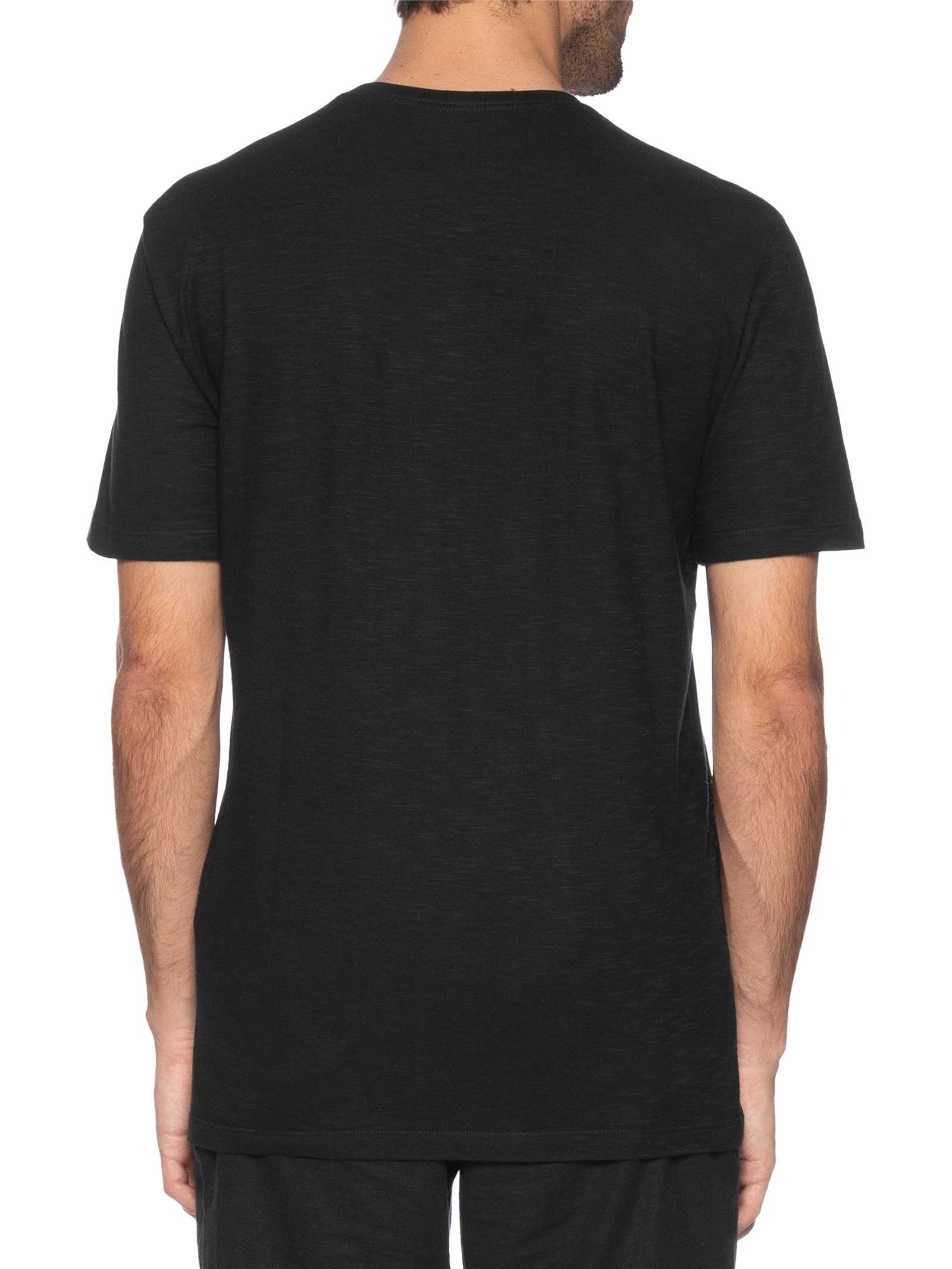 Camiseta Masculina Manga Curta Gola Careca Organic Rough Surfing Glitch Preto Osklen