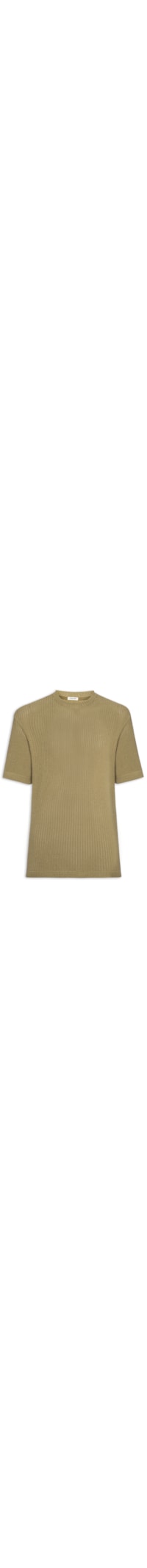 Camiseta Masculina Manga Curta Gola Careca Over Cut Rustic Knit - Marrom