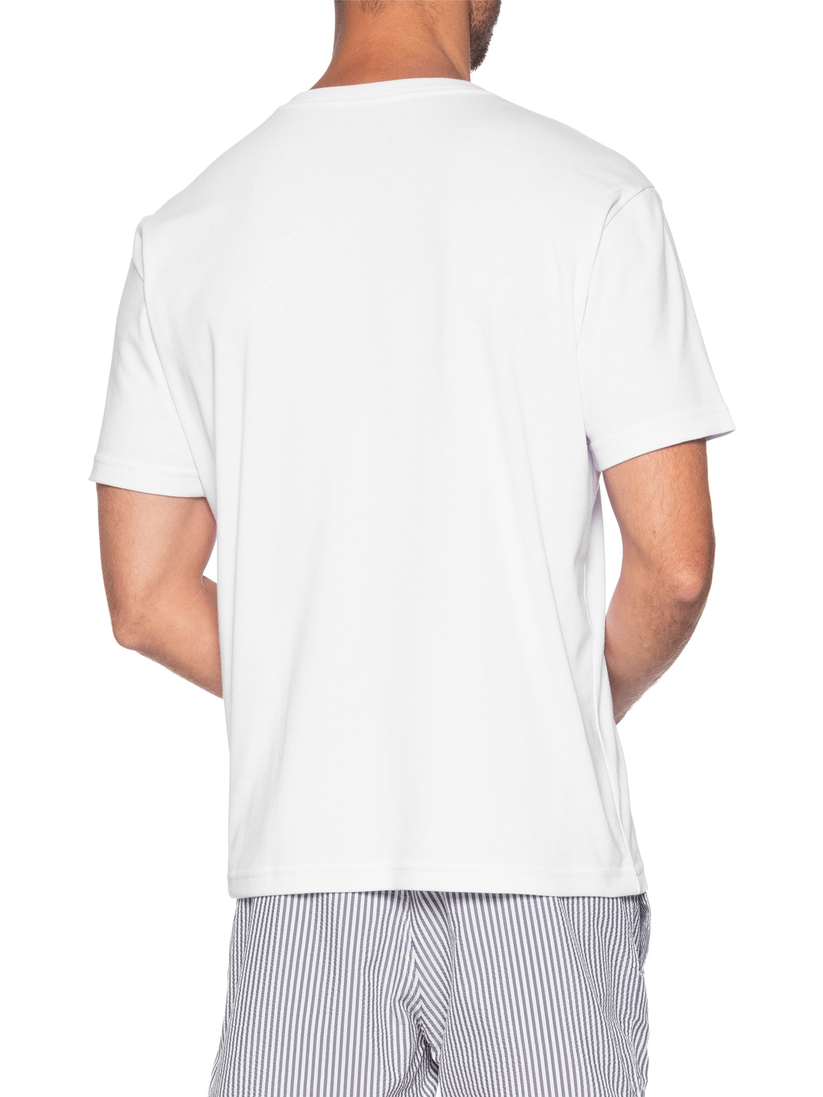 Camiseta Masculina Manga Curta Gola Careca Over Kite Box Branco Osklen