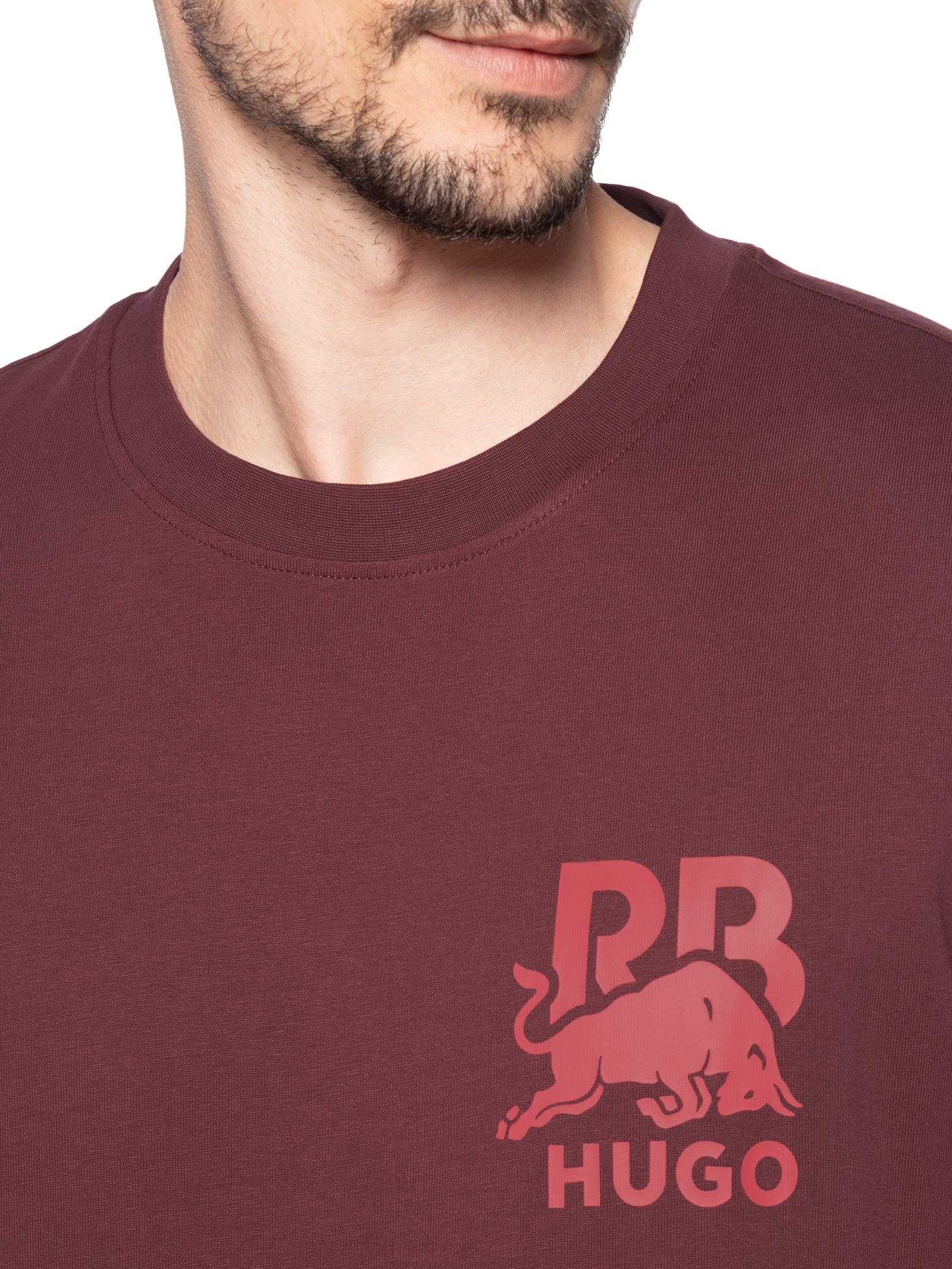 Camiseta Masculina Manga Curta Gola Careca Redbull Dartox  Vermelho Hugo