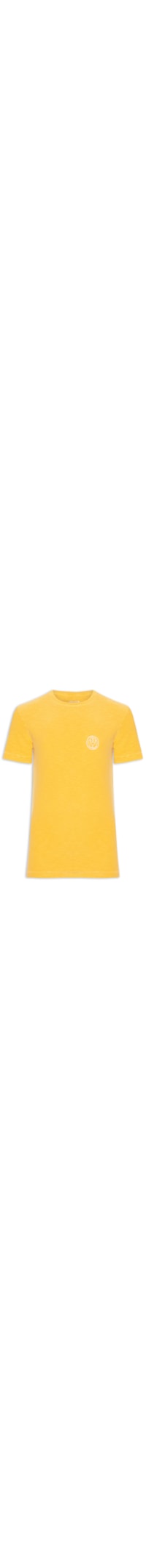 Camiseta Masculina Manga Curta Gola Careca Rough Arp Handmade Slim - Amarelo