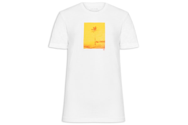 Camiseta Masculina Manga Curta Gola Careca Rough Rio Postcard Slim - Branco