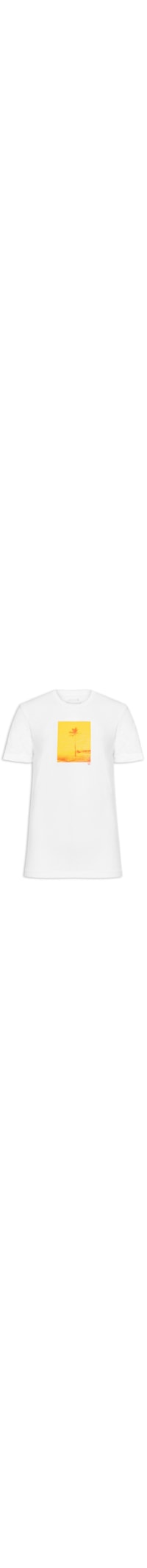 Camiseta Masculina Manga Curta Gola Careca Rough Rio Postcard Slim - Branco