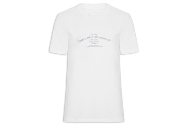 Camiseta Masculina Manga Curta Gola Careca Rough Surfing Tag Full - Branco