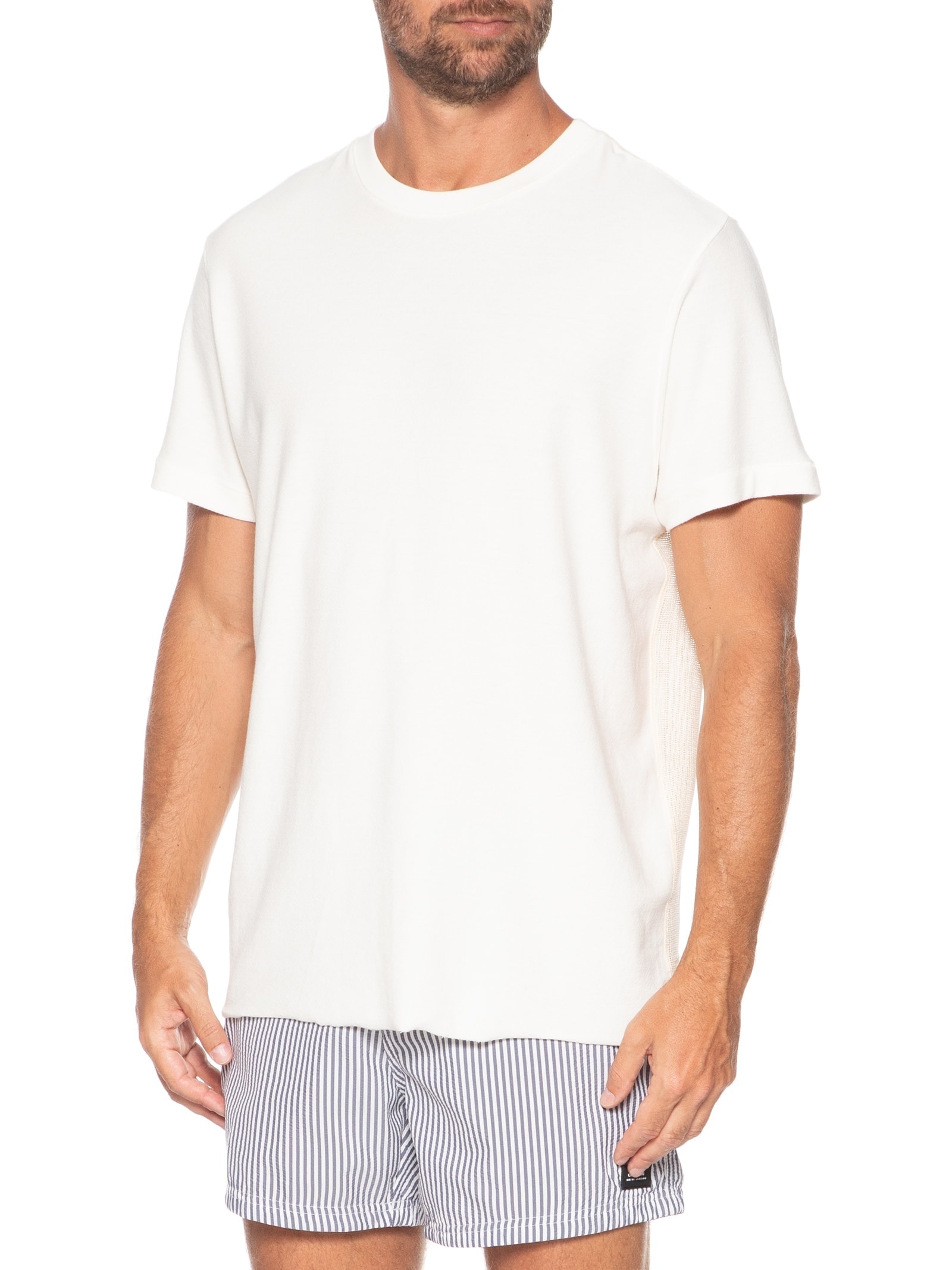 Camiseta Masculina Manga Curta Gola Careca Rustic Veleiro Back Off White Osklen