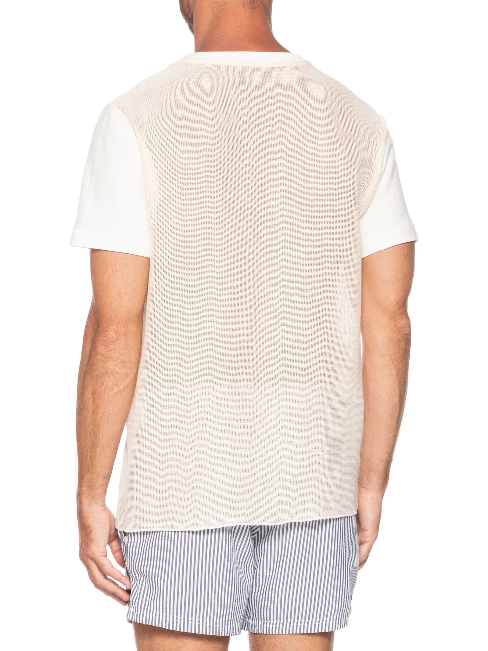 Camiseta Masculina Manga Curta Gola Careca Rustic Veleiro Back Off White Osklen