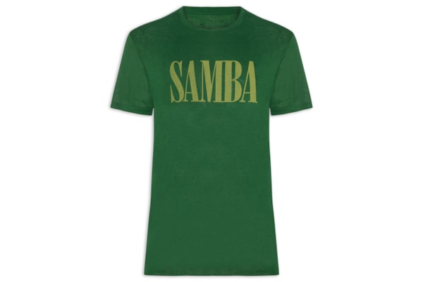 Camiseta Masculina Manga Curta Gola Careca Samba Light Linen - Verde