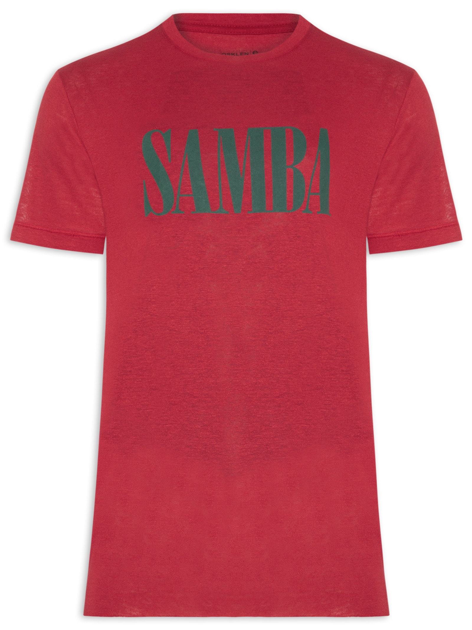 Camiseta Masculina Manga Curta Gola Careca Samba Light Linen Vermelho Osklen