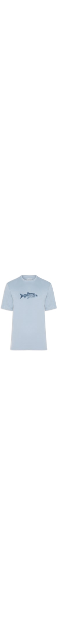 Camiseta Masculina Manga Curta Gola Careca Sardinha Over - Azul