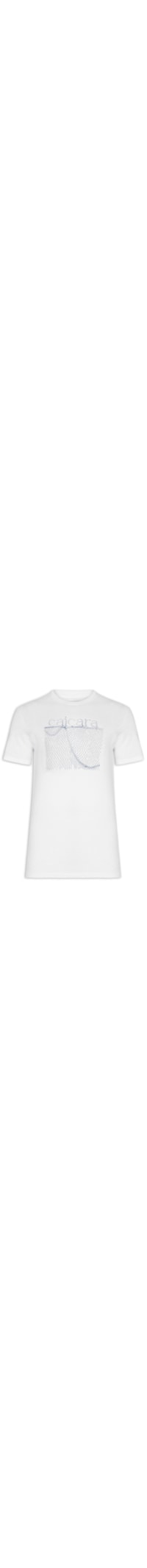 Camiseta Masculina Manga Curta Gola Careca Slim Organic Caiçara Rede - Branco