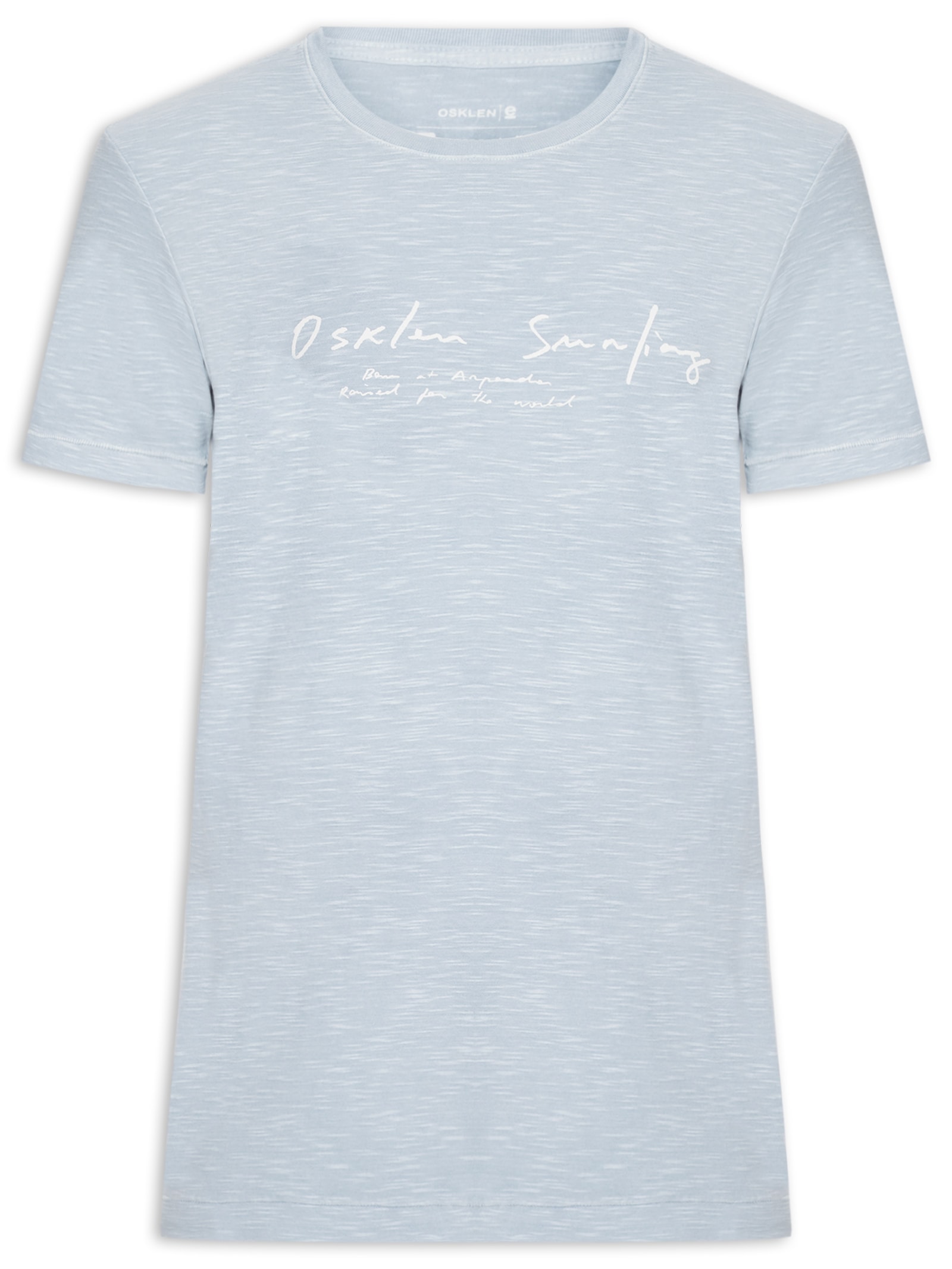 Camiseta Masculina Manga Curta Gola Careca Slim Rough Surfing Arpoador Slim -Azul Osklen