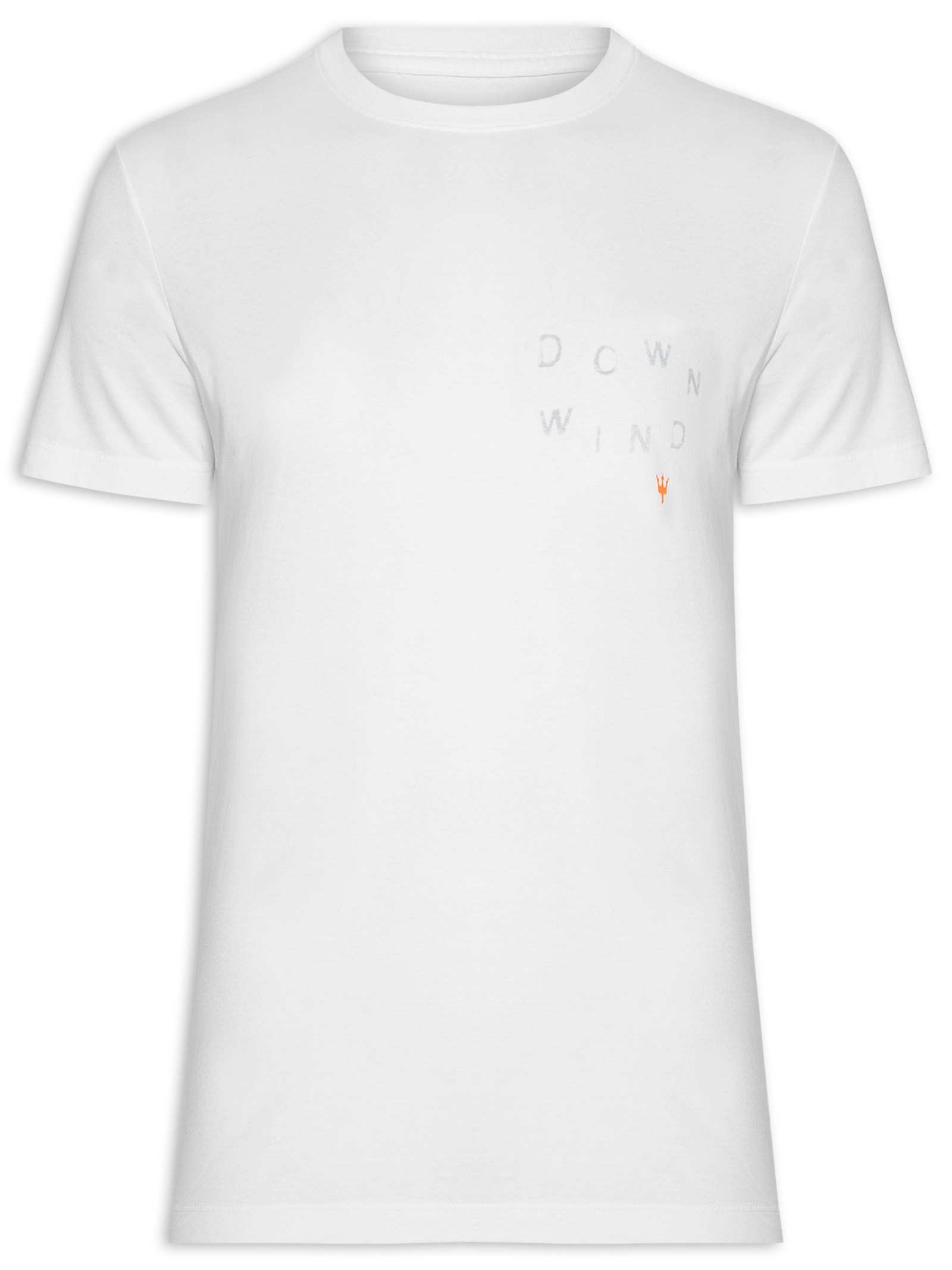 Camiseta Masculina Manga Curta Gola Careca Slim Stone Flor Surf Branco Osklen