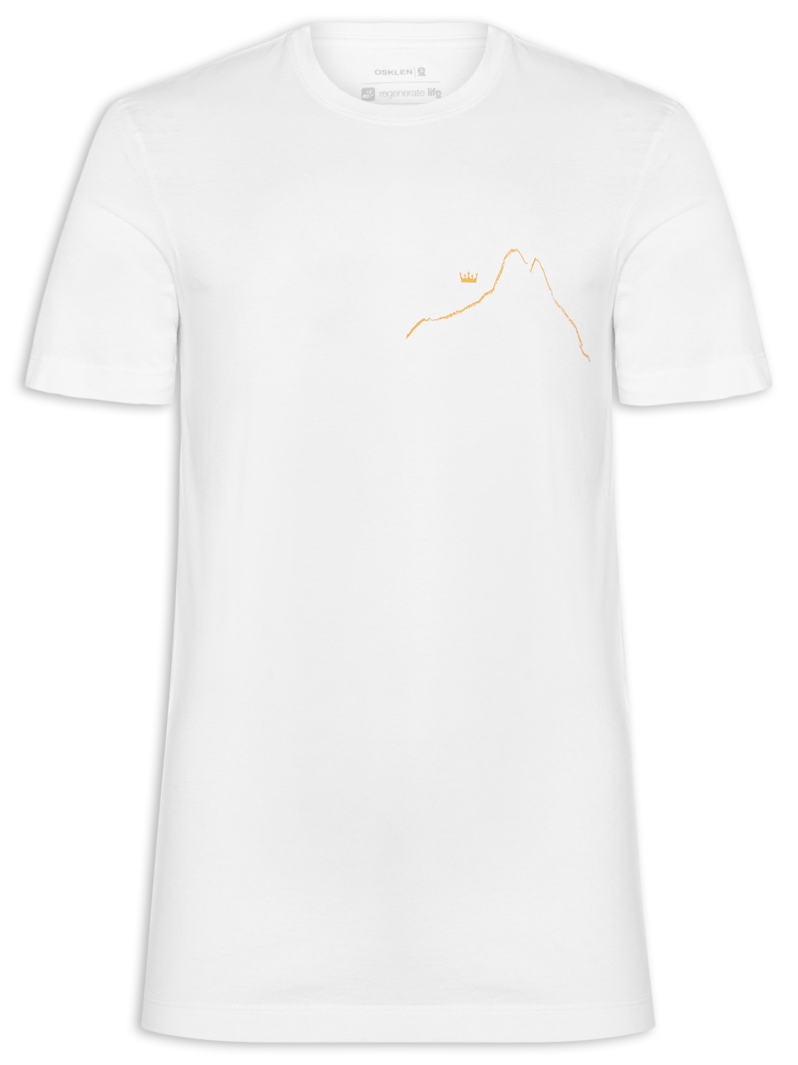 Camiseta Masculina Manga Curta Gola Careca Slim Stone Srfng Scribble Branco Osklen