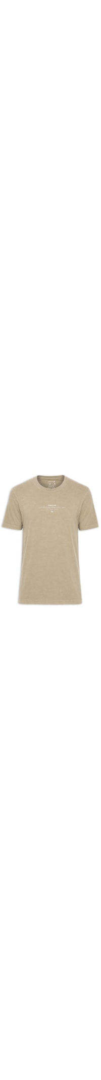 Camiseta Masculina Manga Curta Gola Careca Slim Stone Winter EXP - Bege