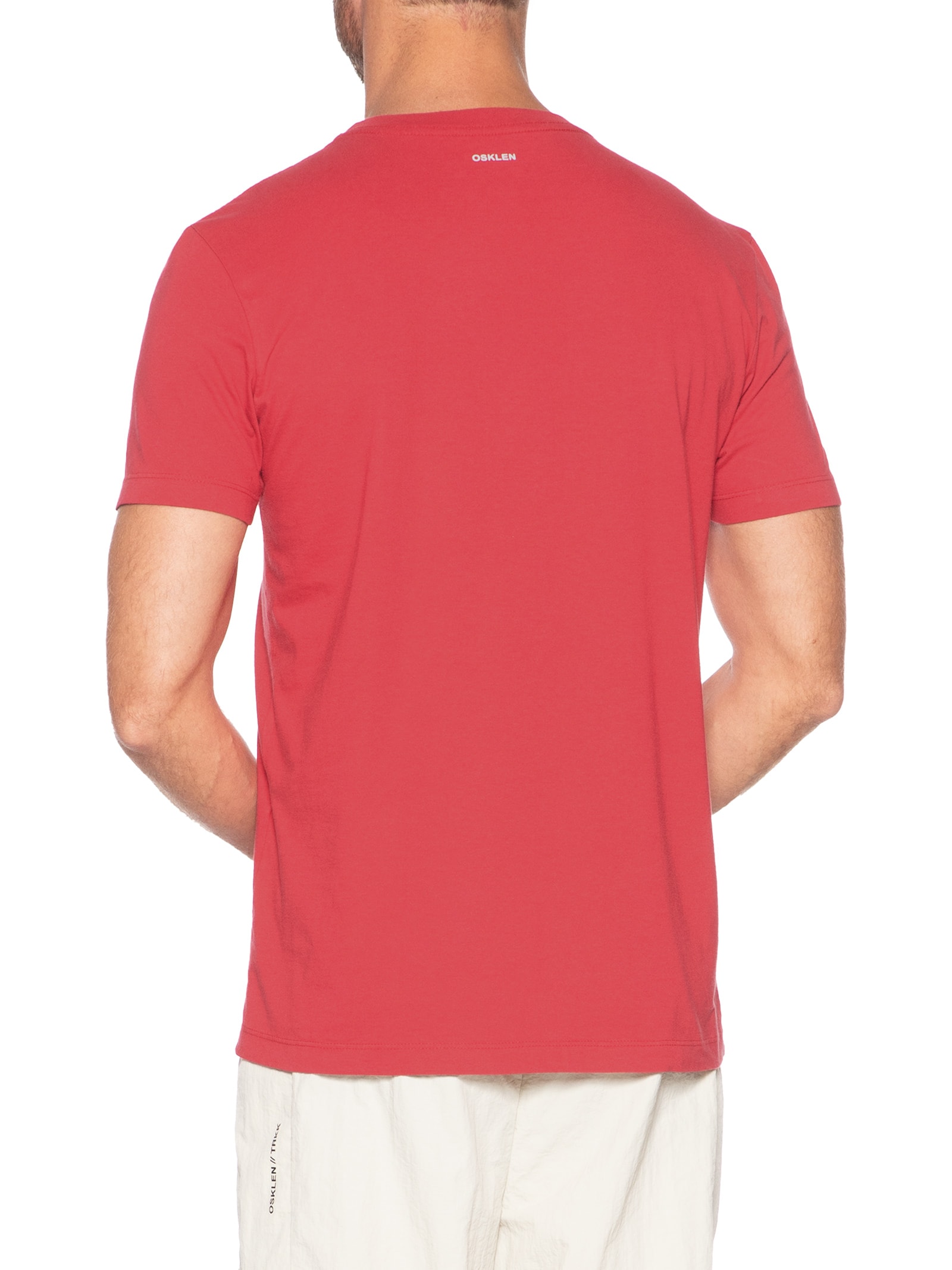 Camiseta Masculina Manga Curta Gola Careca Slim Vintage Ipanema  Vermelho Osklen
