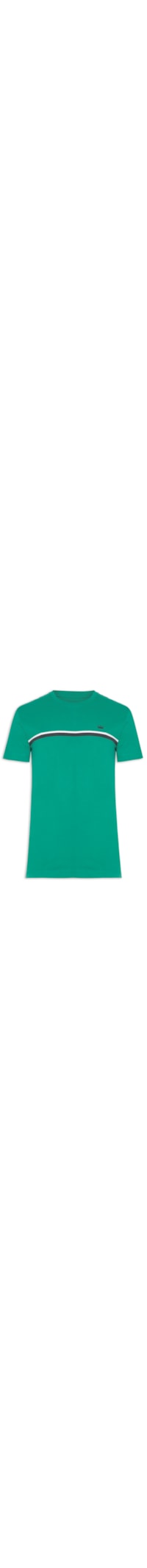 Camiseta Masculina Manga Curta Gola Careca Slim Vintage Listra Riva Coroa- Verde