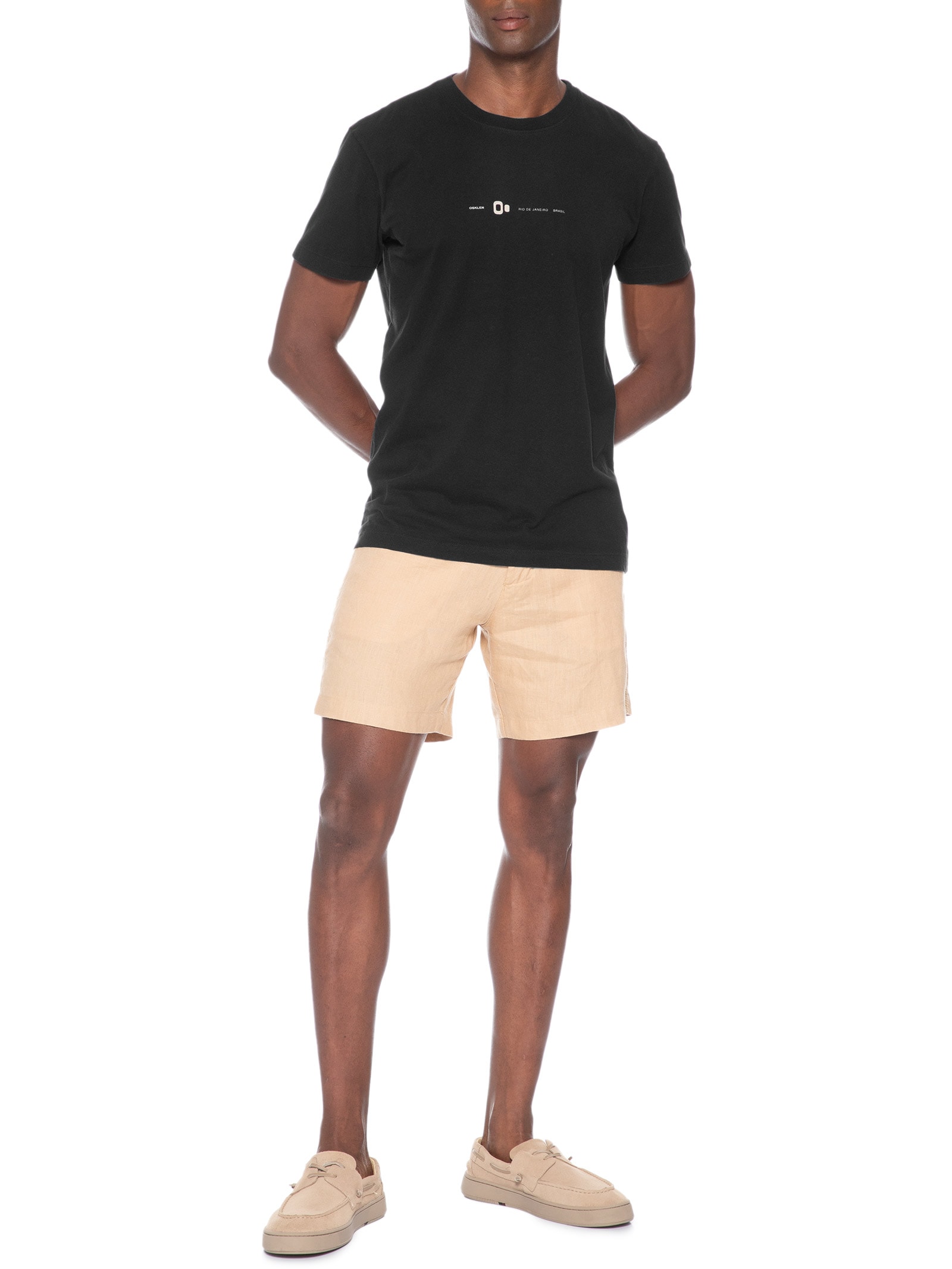 Camiseta Masculina Manga Curta Gola Careca Slim Vintage New Icon Rio Preto Osklen