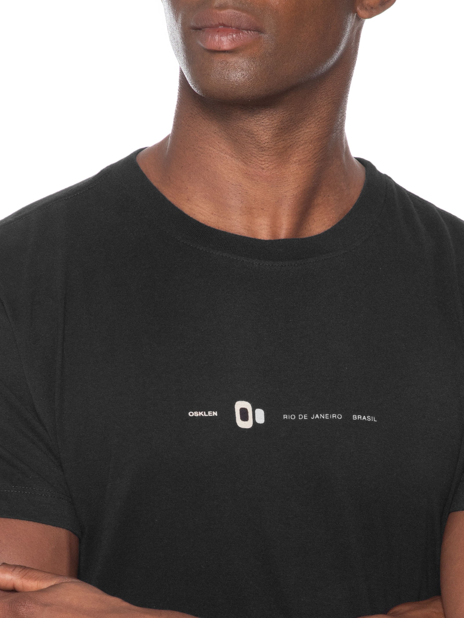 Camiseta Masculina Manga Curta Gola Careca Slim Vintage New Icon Rio Preto Osklen