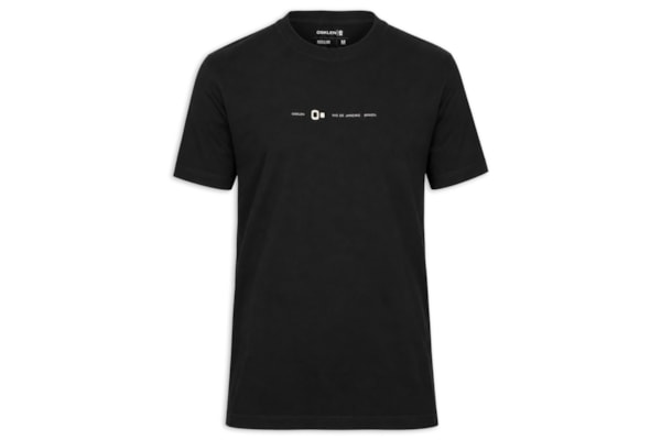 Camiseta Masculina Manga Curta Gola Careca Slim Vintage New Icon Rio – Preto