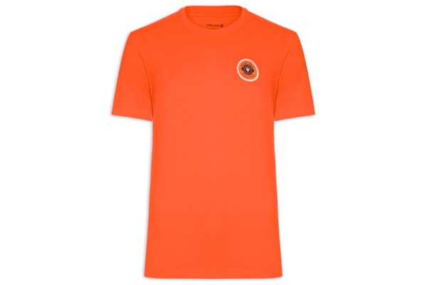 Camiseta Masculina Manga Curta Gola Careca Slim Vintage Surf Wax - Laranja