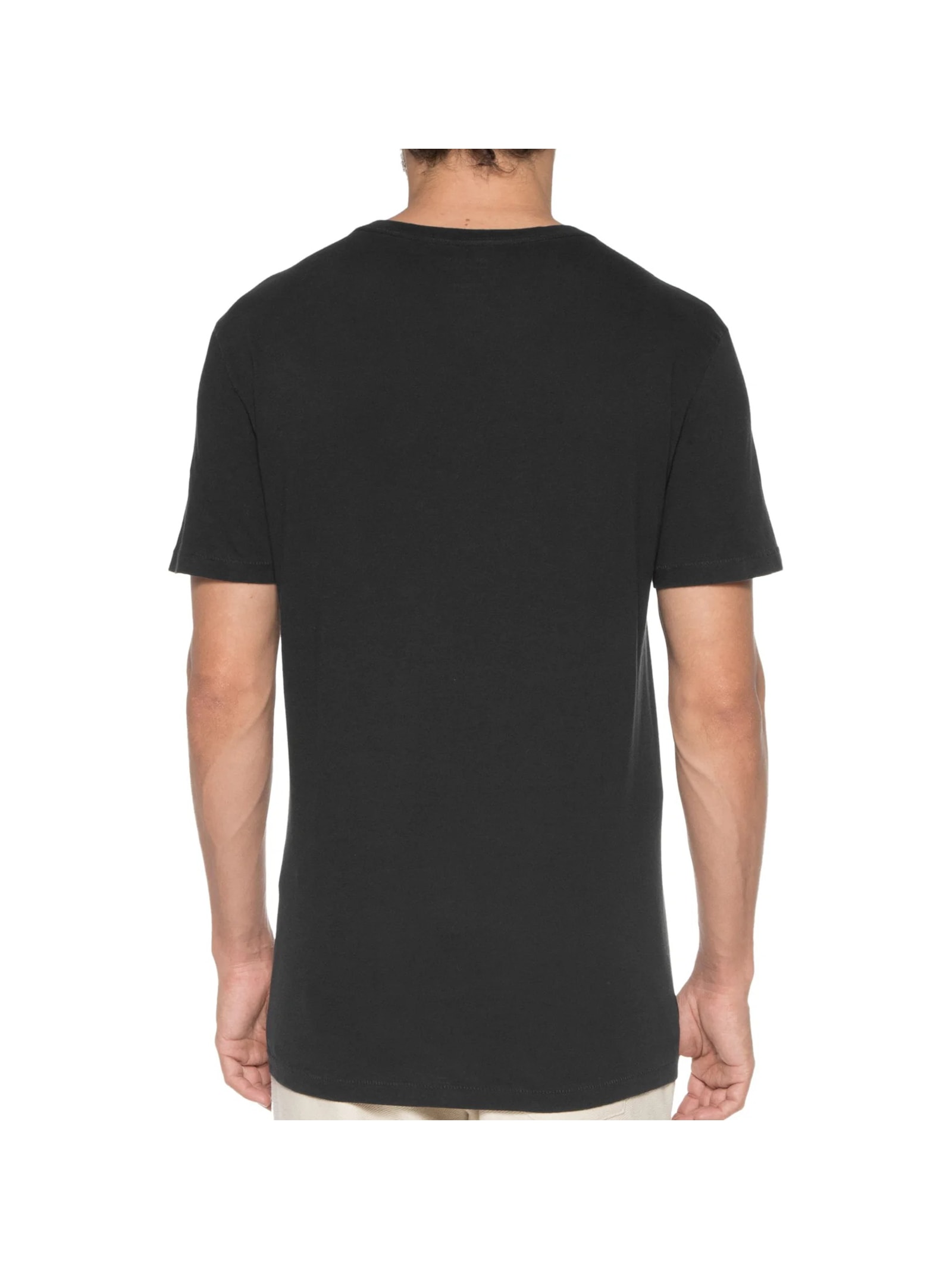 Camiseta Masculina Manga Curta Gola Careca Soft Used Abacaxi Calcadao Preto Osklen