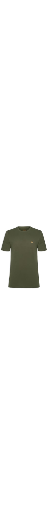 Camiseta Masculina Manga Curta Gola Careca Soft Used Gold Crown Mc - Verde