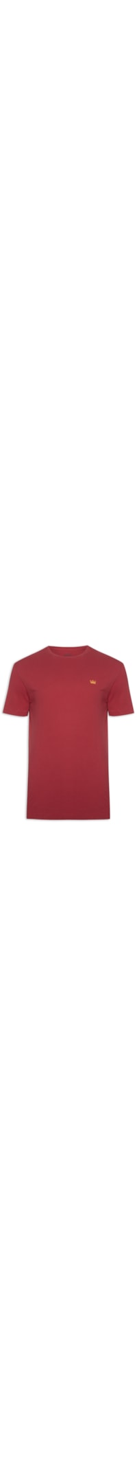 Camiseta Masculina Manga Curta Gola Careca Soft Used Gold Crown Mc - Vermelho