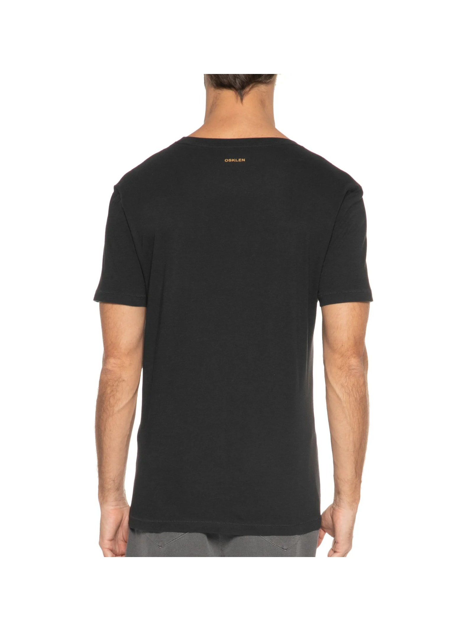 Camiseta Masculina Manga Curta Gola Careca Soft Used Uki Preto Osklen